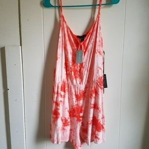 Plus Size Tie-Dye Romper 1X